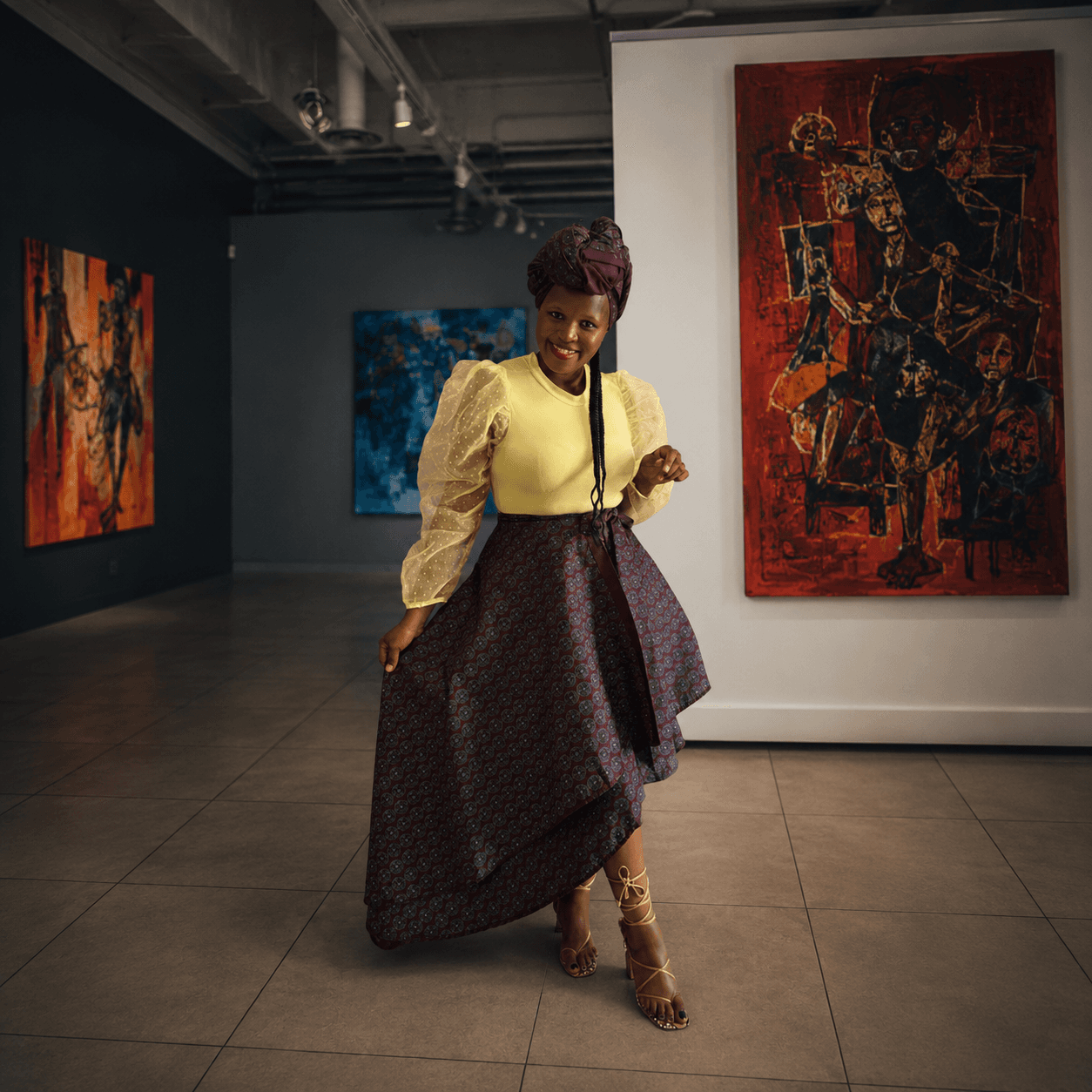 Gulexy Creations Runway Print Skirt